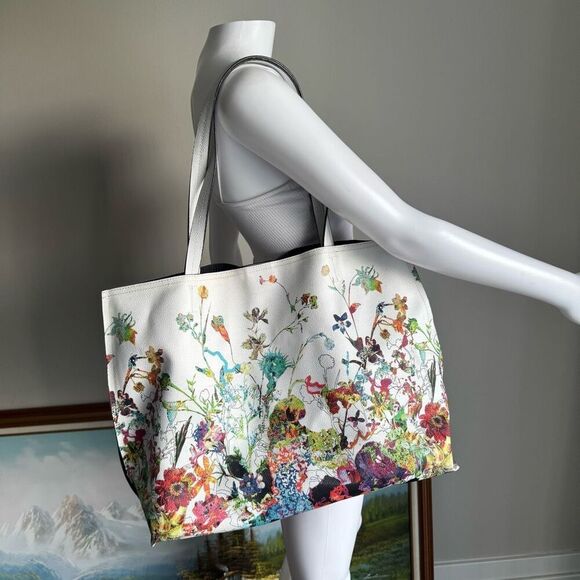 Elliot Lucca Large Floral Shoulder Tote Bag - Picture 1 of 9
